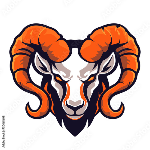 Esport vector logotype ram, logo, icon, sticker, symbol, emblem, goat, sheep