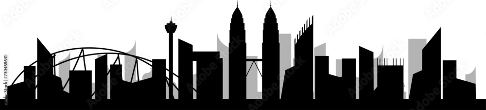 Obraz premium Kuala Lumpur city skyline silhouette 