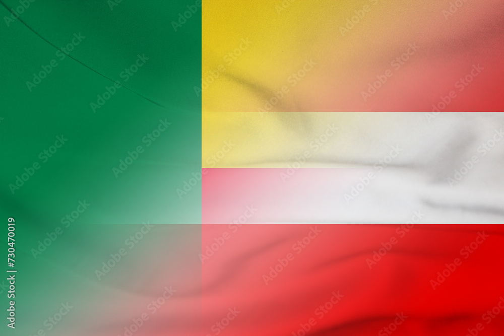 Benin and Austria national flag international contract AUT BEN