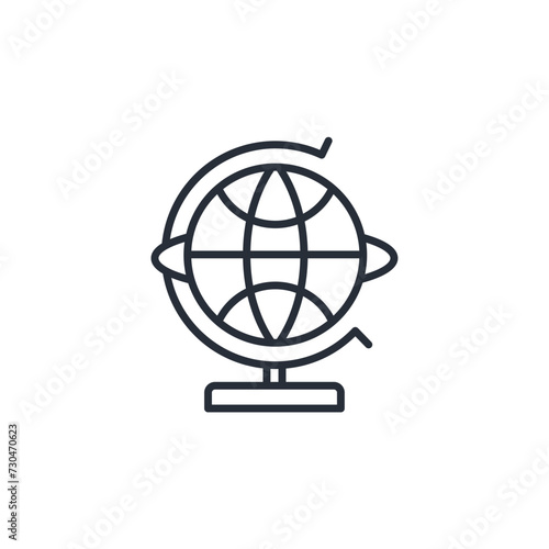 globe icon. vector.Editable stroke.linear style sign for use web design logo.Symbol illustration.