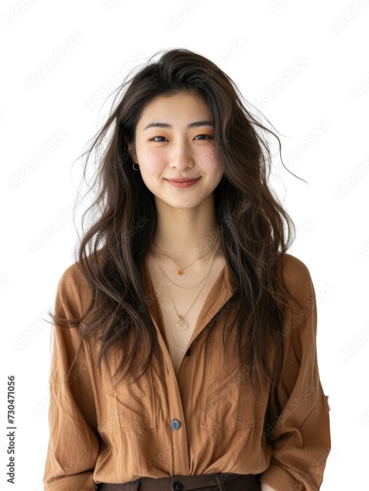 Young asian lady with casual wear transparent background Young asian lady with casual wear transparent background