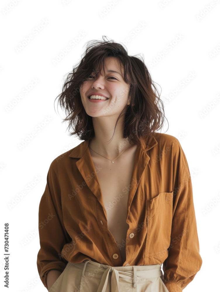 Young asian lady with casual wear transparent background Young asian lady with casual wear transparent background