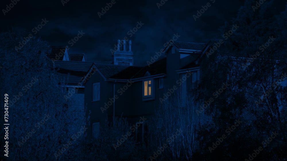 Houses With Light On At Night Typical Residential Scene
Houses With Light On At Night Typical Residential Scene