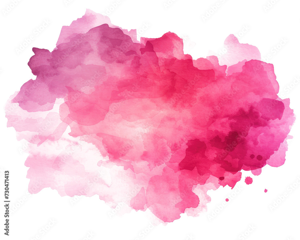 Gradient paint watercolor isolated on transparent transparent