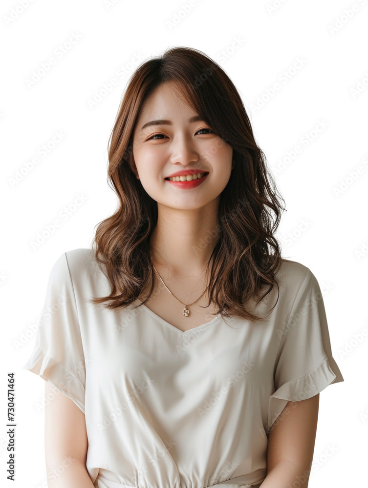 Young asian lady with casual wear transparent background Young asian lady with casual wear transparent background