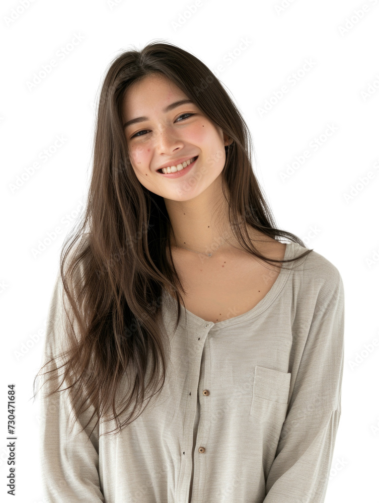 Young asian lady with casual wear transparent background Young asian lady with casual wear transparent background