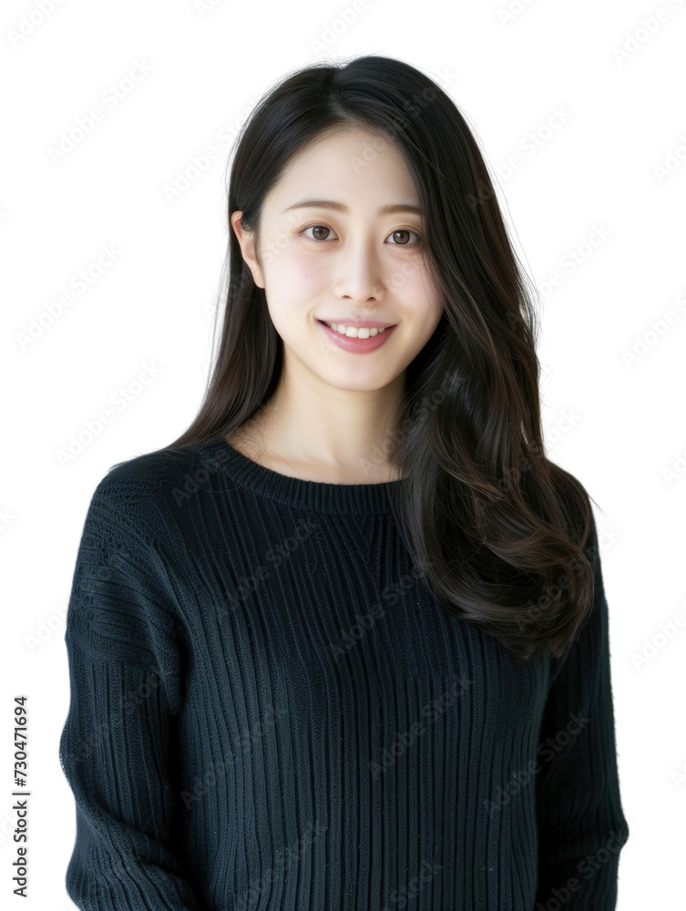 Young asian lady with casual wear transparent background Young asian lady with casual wear transparent background