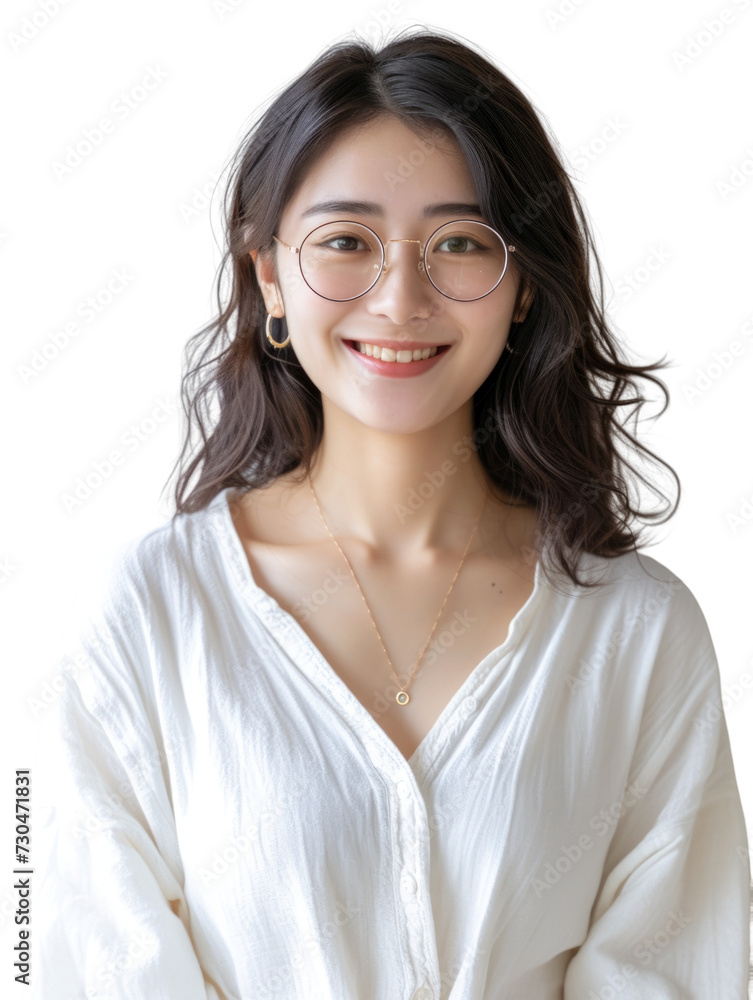 Young asian lady with casual wear transparent background Young asian lady with casual wear transparent background