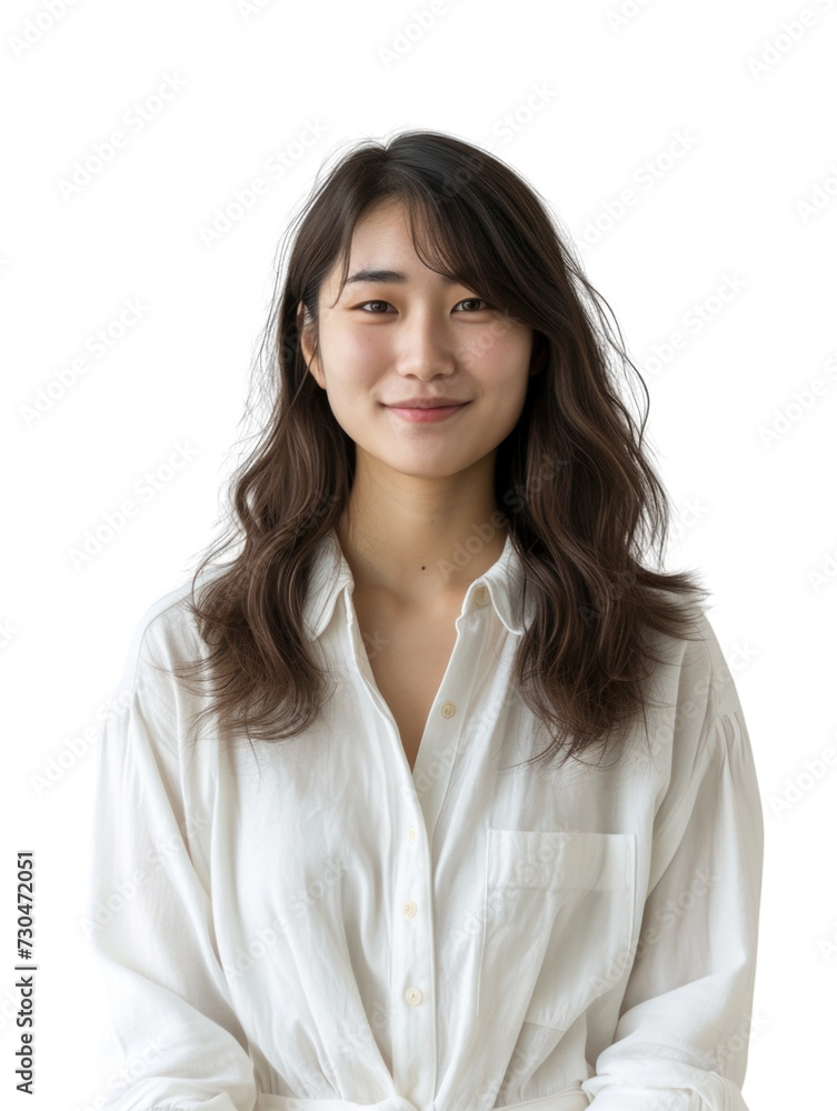 Young asian lady with casual wear transparent background Young asian lady with casual wear transparent background