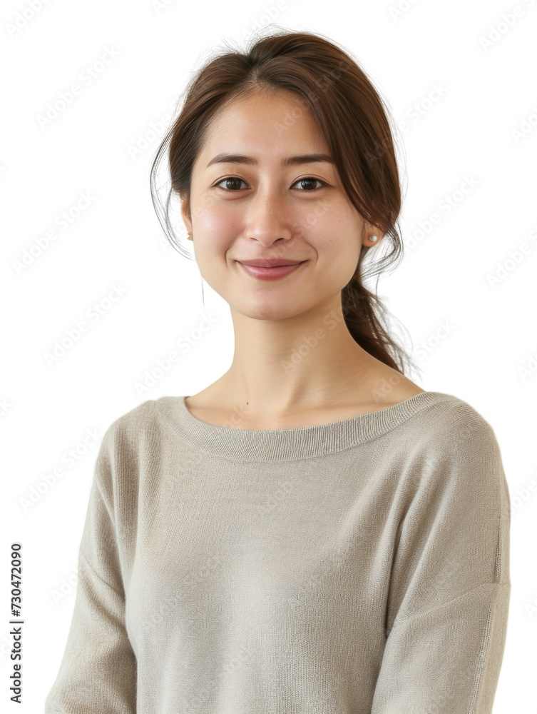 Young asian lady with casual wear transparent background Young asian lady with casual wear transparent background
