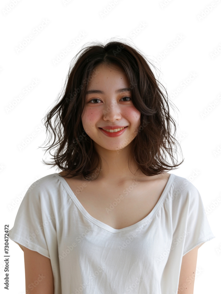 Young asian lady with casual wear transparent background Young asian lady with casual wear transparent background