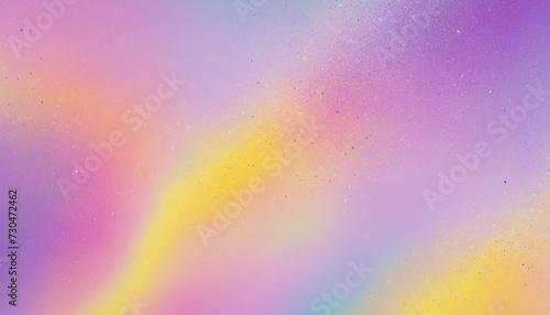 Purple yellow grainy texture holographic abstract banner cover header design  pastel colors gradient background