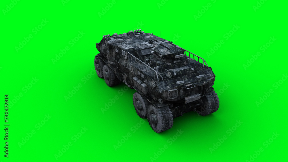 Military futuristic battle car, tank. 3d rendering. Military futuristic battle car, tank. 3d rendering.