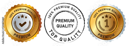 premium quality black and gold stamp emblem seal offer guarantee good product genuine