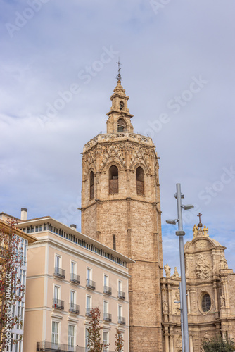 Valencia, Spain - January 4 2024 "Beautiful architecture of old town in Valencia"