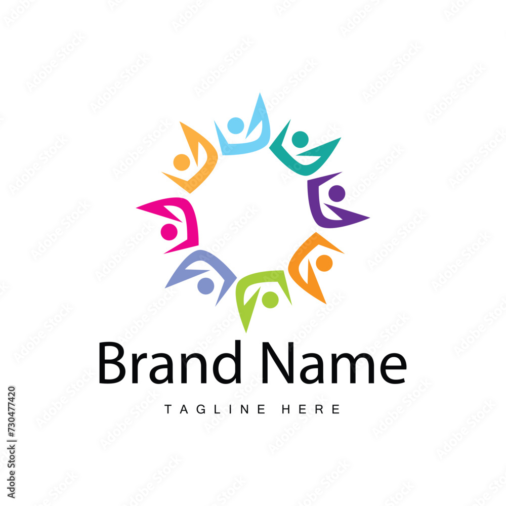 Teamwork logo vector template cooperation success care people simple symbol icon design Teamwork logo vector template cooperation success care people simple symbol icon design
