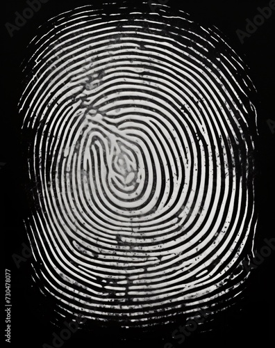 Black and White Fingerprint Pattern