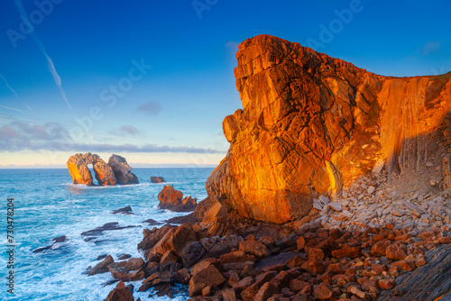 Obraz na płótnie Golden hour in Costa Quebrada w salonie