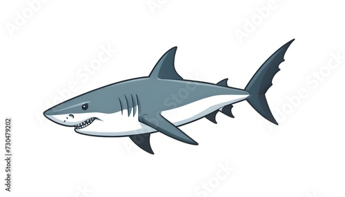 shark cartoon isolated on white