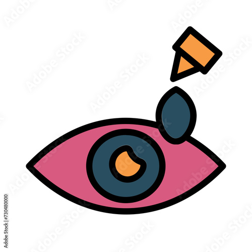 Care Eye Dropper Filled Outline Icon