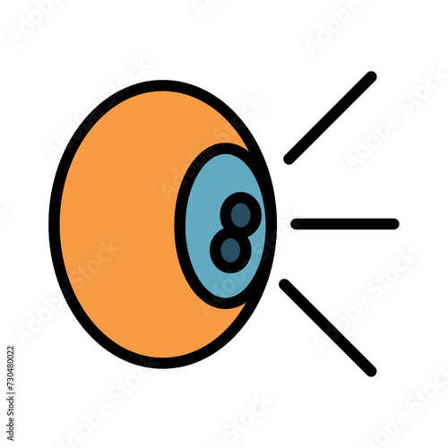 Cataract Eye Optic Filled Outline Icon