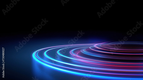 Dynamic glowing blue and purple energy lines on a dark background, wallpaper, screensaver, desktop background