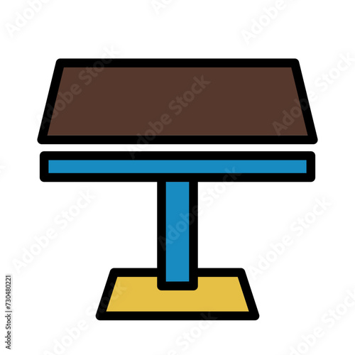 Moto Table Optical Filled Outline Icon