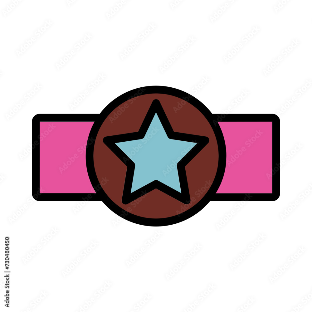 Obraz premium Medal Reward Star Filled Outline Icon