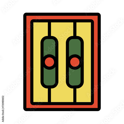 Grating Metalwindow Filled Outline Icon