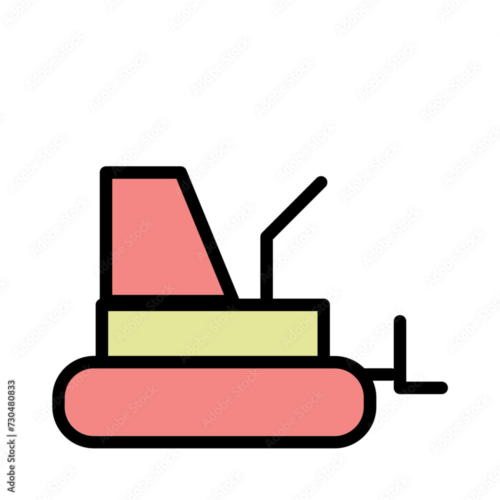 Fototapeta premium Equipment Machine Heavy Filled Outline Icon