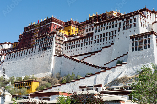 Once home to the Dalai Lama, Potala Palace is a popular tourist attraction in Lhasa photo