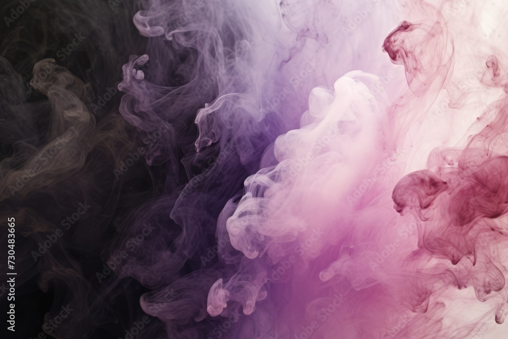 Cloud of pink, purple and blue smoke on a black isolated background. Background from the smoke vape Cloud of pink, purple and blue smoke on a black isolated background. Background from the smoke vape