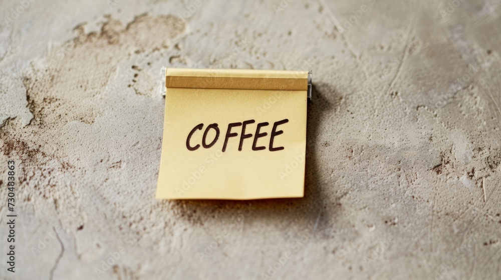 Sticky note with Sticky note with