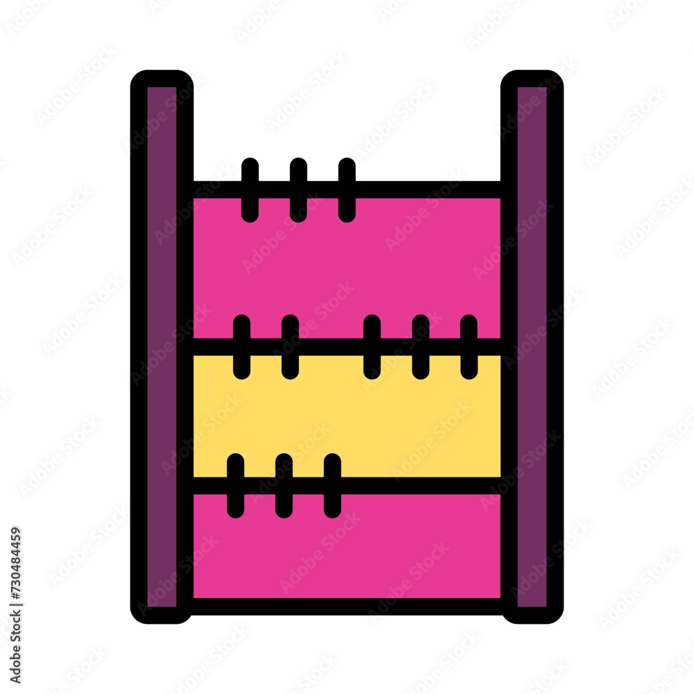 Abacus Machine Calculating Filled Outline Icon