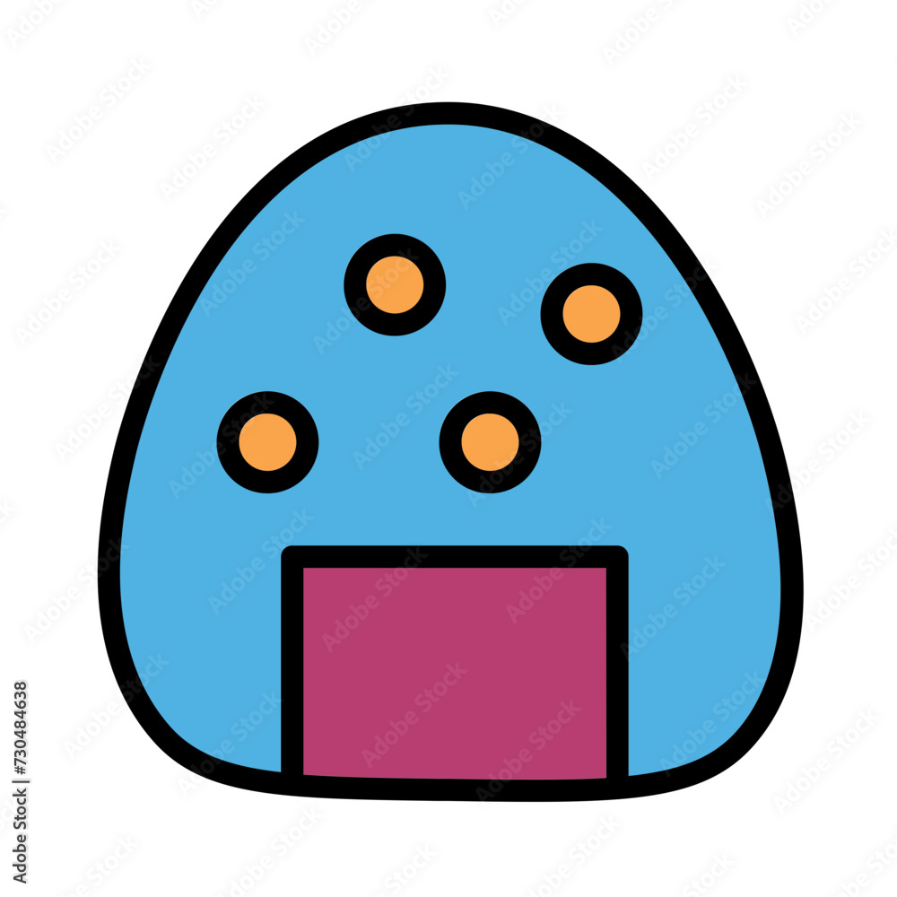 Fototapeta premium Meal Rice Sushi Filled Outline Icon