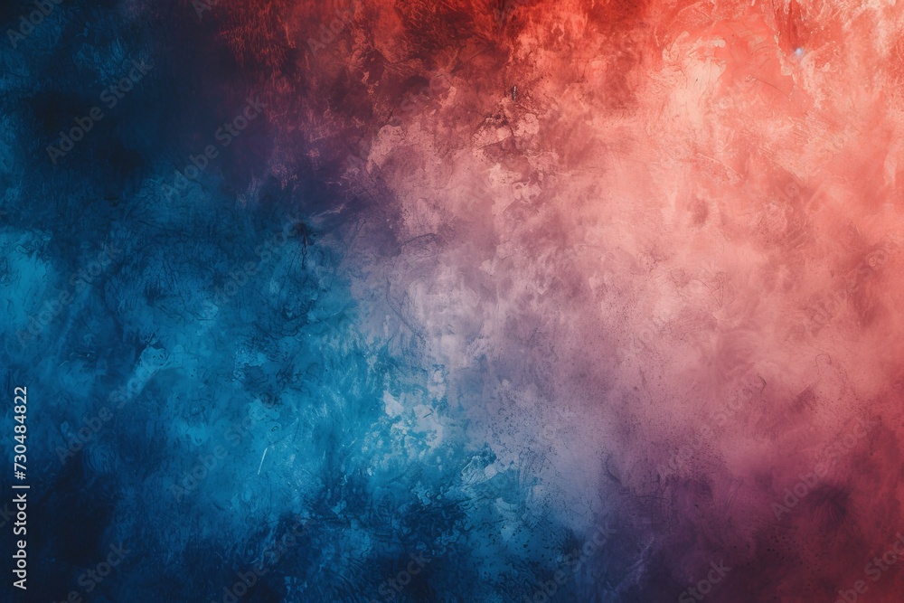 Vibrant gradient texture from light red to vivid blue hues, generative AI