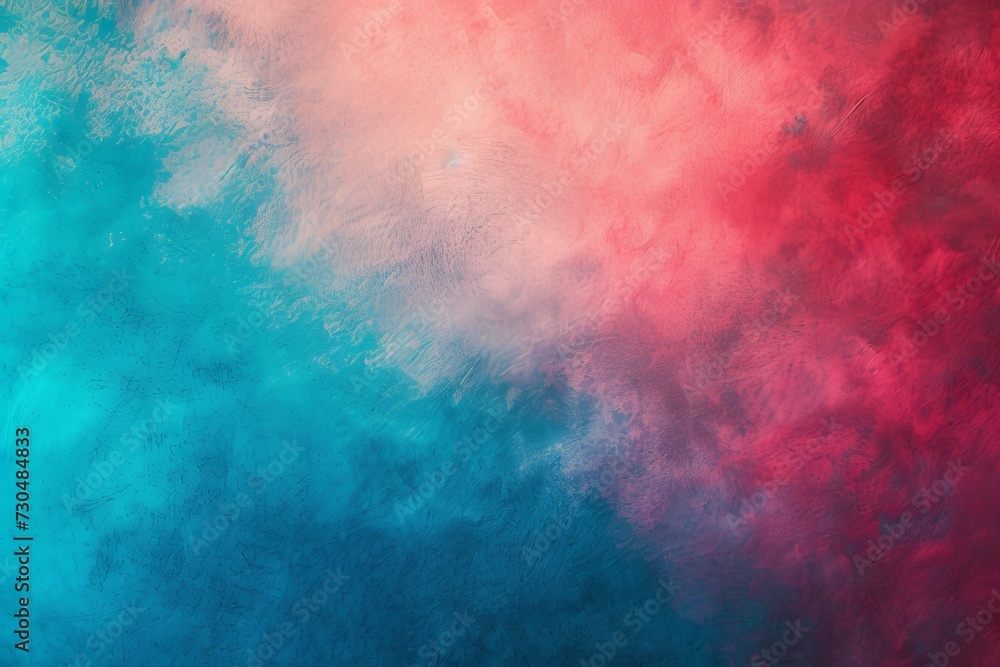 Fototapeta premium Vibrant gradient texture from light red to vivid blue hues, generative AI