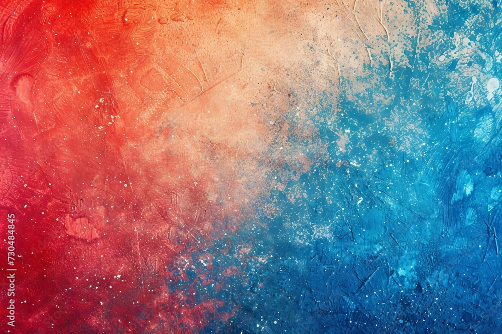 Fototapeta premium Vibrant gradient texture from light red to vivid blue hues, generative AI