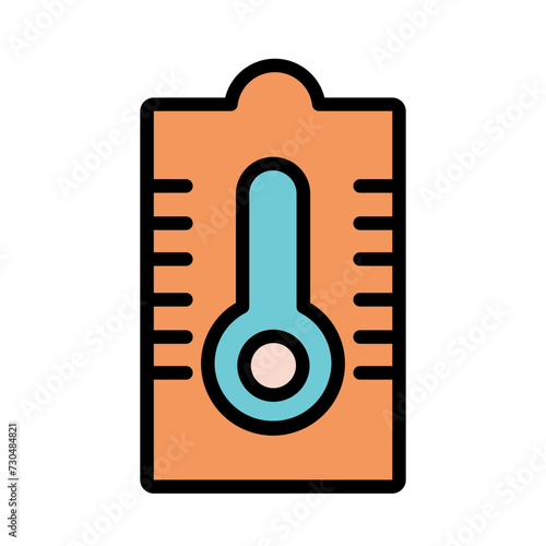 Sauna Wood Thermometer Filled Outline Icon