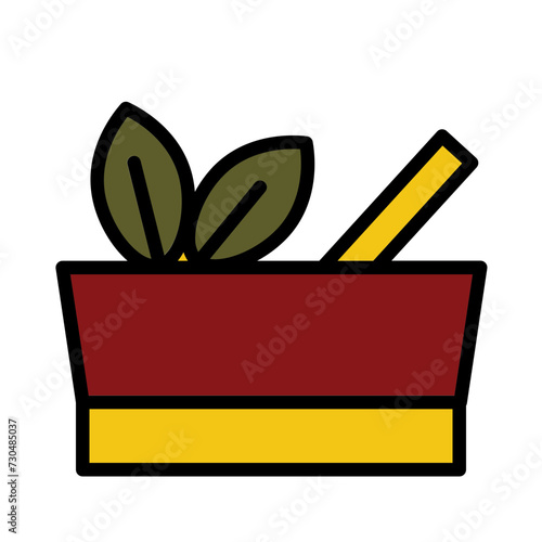 Religious Stick Temple Filled Outline Icon