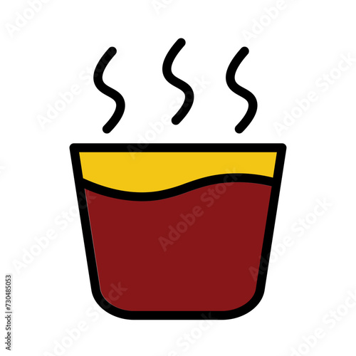 Sauna Steam Bath Filled Outline Icon