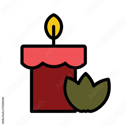 Alternative Candle Medicine Filled Outline Icon