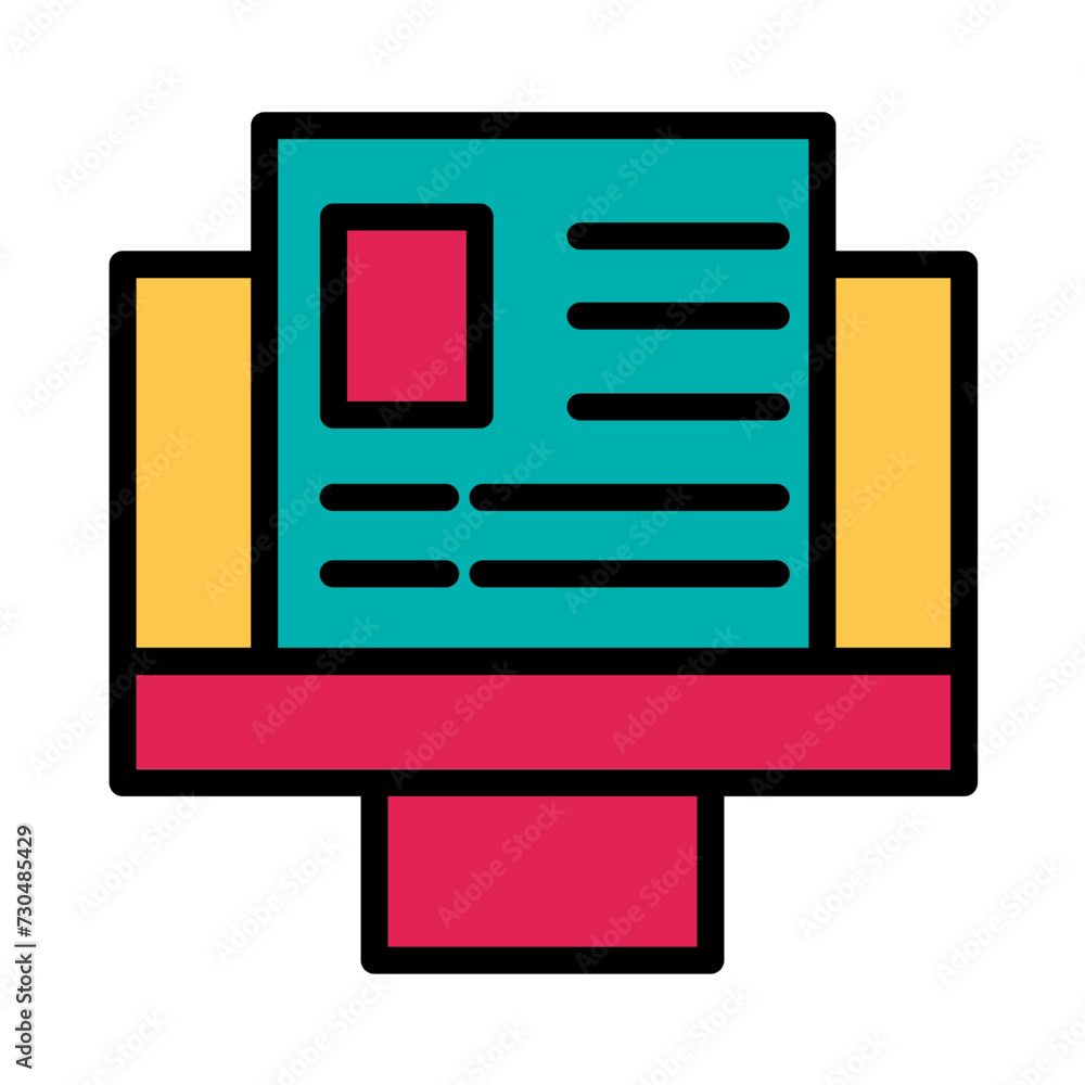 Publish Book App Filled Outline Icon Publish Book App Filled Outline Icon