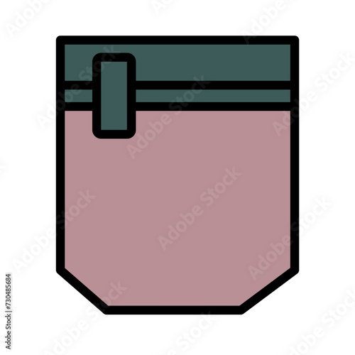 Carrying Pocket Patch Filled Outline Icon