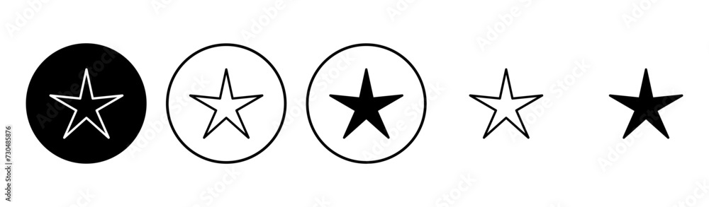 Star Icon set. rating icon vector. favourite star icon