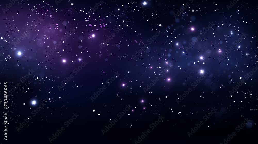 Fototapeta premium Mysterious star themed gradient background with countless twinkling stars