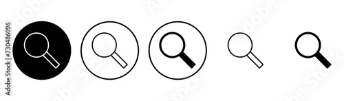 Search icon set. search magnifying glass icon