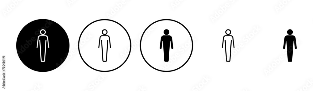 Man icon set. male icon vector. human symbol Man icon set. male icon vector. human symbol