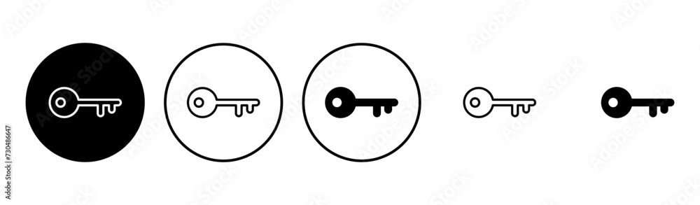 Key icon set. Key vector icon. Key symbol Key icon set. Key vector icon. Key symbol