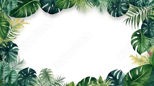 tropical foliage design frame background for nature style © Ilham